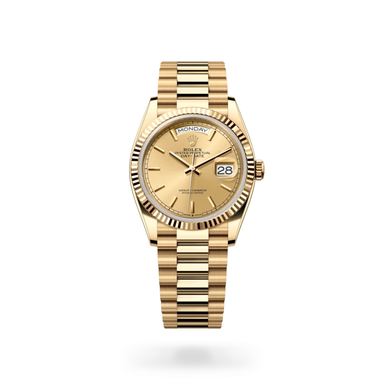 Rolex Day-Date 36 18 kt yellow gold, M128238-0045